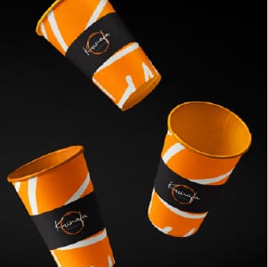 F&B cups design by Flavorte branding agency
