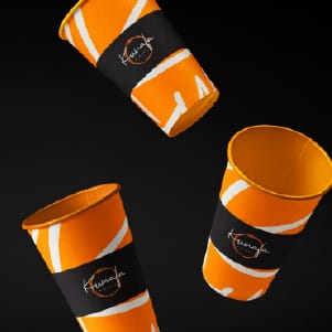 F&B cups design by Flavorte branding agency